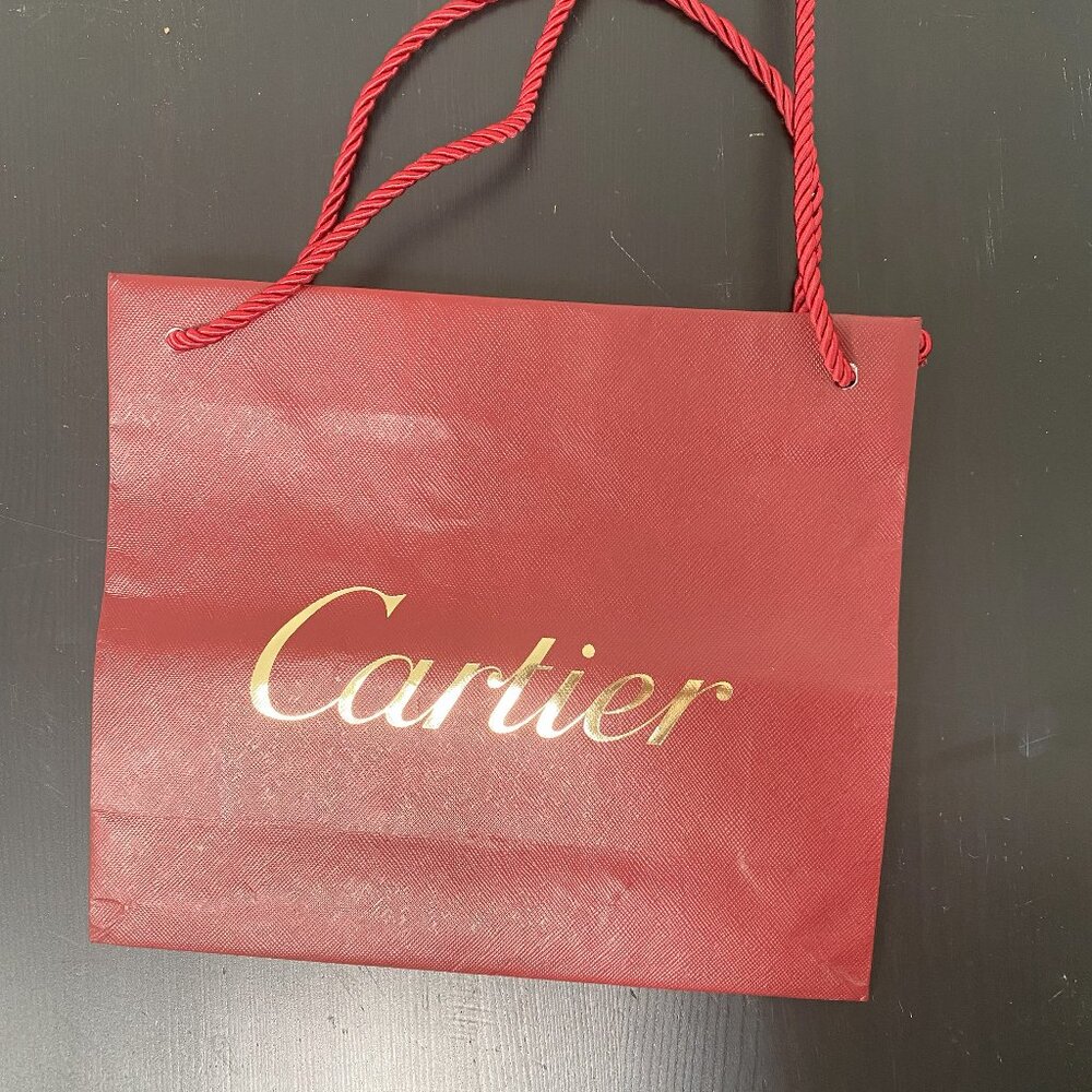 Cartier bag Red with gold letter